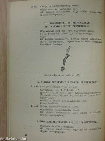 Általános védekező munkák a gyümölcsösben 1948/1.