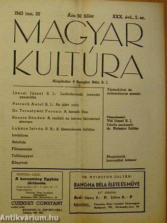 Magyar Kultúra 1943. január 20.