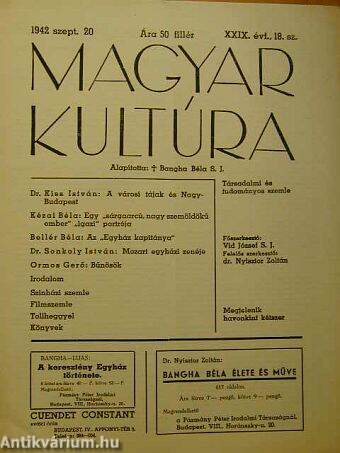 Magyar Kultúra 1942. szeptember 20.