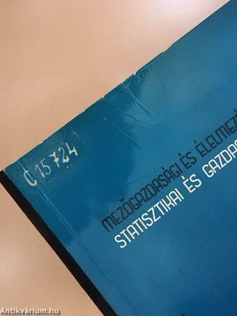 Mezőgazdasági és Élelmezésügyi Minisztérium Statisztikai és Gazdaságelemző Központ 1969/4.