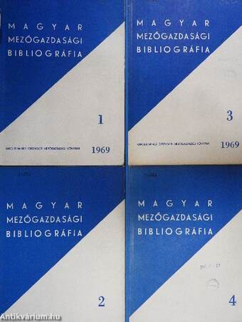 Magyar mezőgazdasági bibliográfia 1969/1-4.