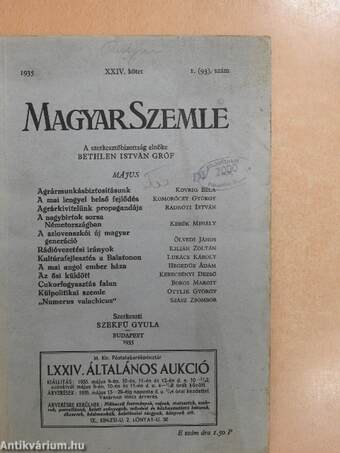 Magyar Szemle 1935. május