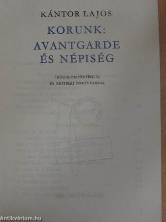 Korunk: avantgarde és népiség