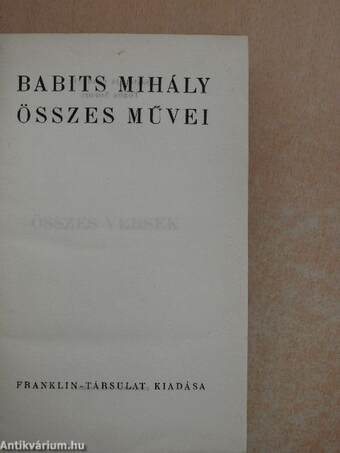 Babits Mihály összes művei