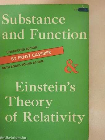 Substance and Function/Einstein's Theory of Relativity