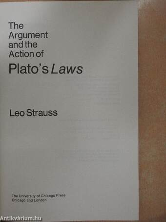 The Argument and the Action of Plato's Laws