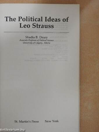 The Political Ideas of Leo Strauss