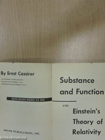 Substance and Function/Einstein's Theory of Relativity