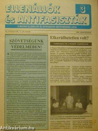 Ellenállók és Antifasiszták 1990. szeptember