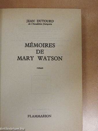 Mémoires de Mary Watson