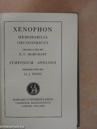 Memorabilia/Oeconomicus/Symposium/Apology