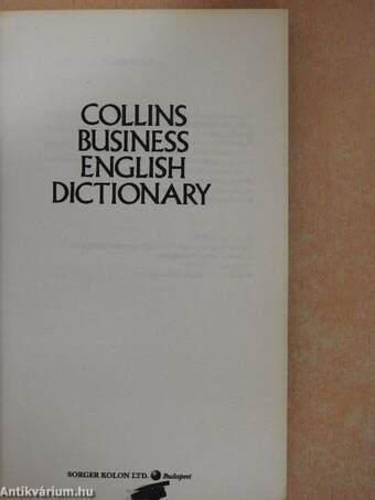 Collins Business English Dictionary