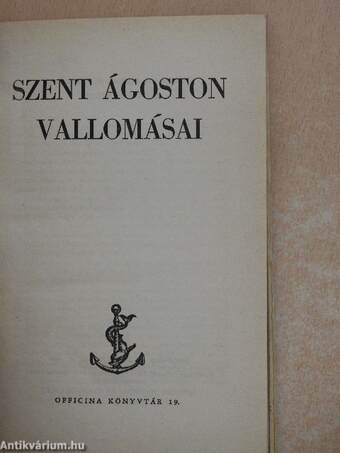 Szent Ágoston vallomásai 