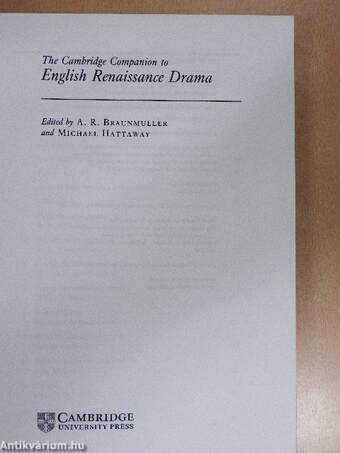 The Cambridge Companion to English Renaissance Drama