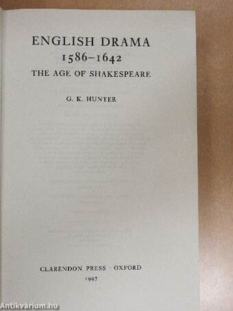 English Drama 1586-1642