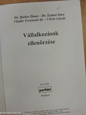 Vállalkozások ellenőrzése