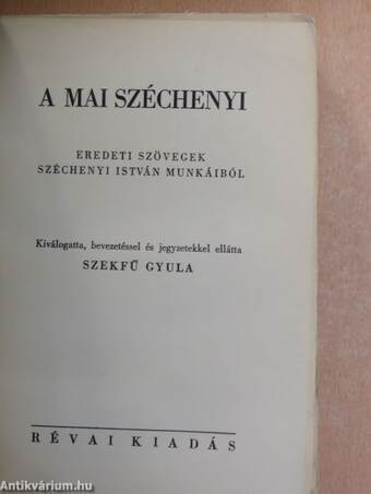 A mai Széchenyi