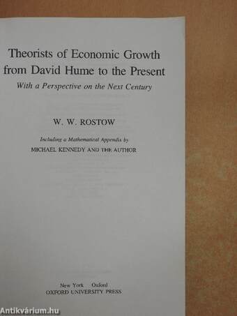 Theorists of Economic Growth from David Hume to the Present