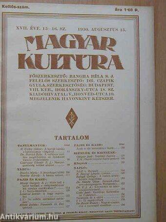 Magyar Kultúra 1930. augusztus 15.