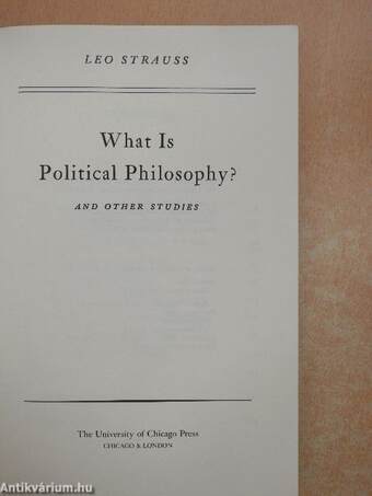 What Is Political Philosophy?