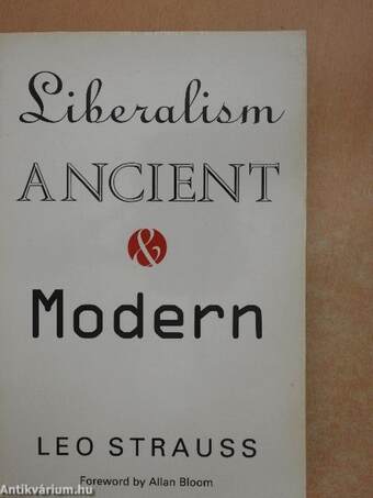 Liberalism Ancient and Modern