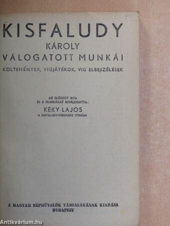 Kisfaludy Károly válogatott munkái I-III.