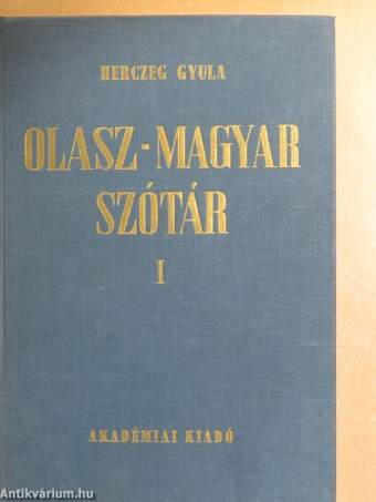 Olasz-magyar szótár I-II.