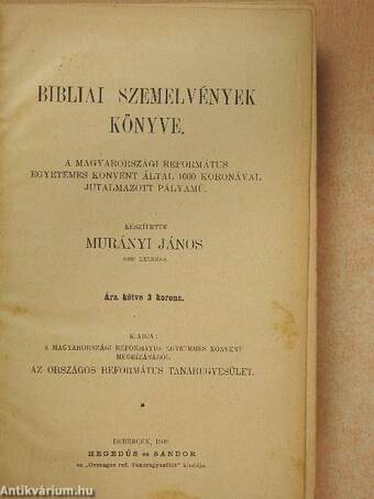 Bibliai szemelvények könyve (rossz állapotú)