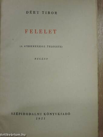 Felelet I.