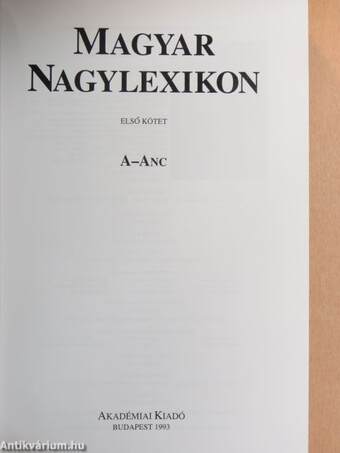 Magyar Nagylexikon I-XIX./Művek Lexikona I-III./Kronológia I-II.