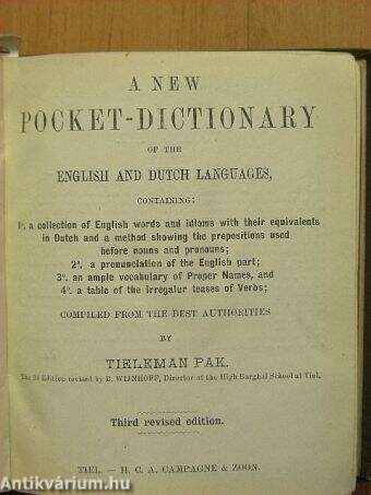 A New Pocket-Dictionary of the English and Dutch Languages