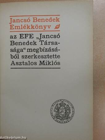 Jancsó Benedek Emlékkönyv