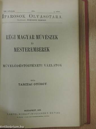 Iparosok olvasótára 1901/1-10.