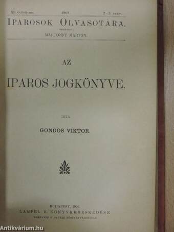 Iparosok olvasótára 1905/1-10.