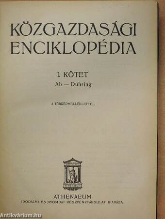 Közgazdasági Enciklopédia I-IV.