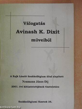 Válogatás Avinash K. Dixit műveiből