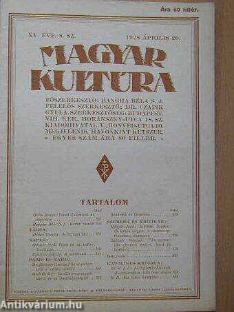 Magyar Kultúra 1928. április 20.