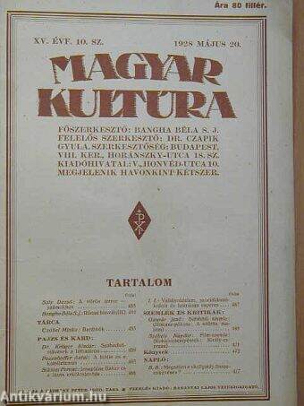 Magyar Kultúra 1928. május 5.