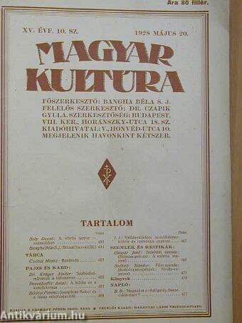 Magyar Kultúra 1928. május 20.