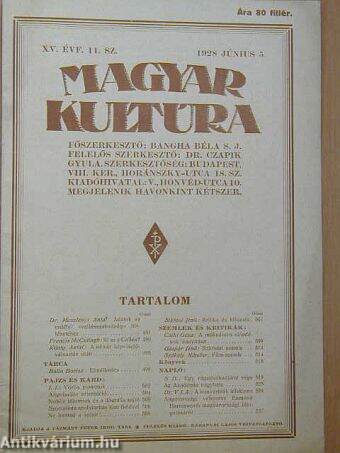 Magyar Kultúra 1928. június 5.