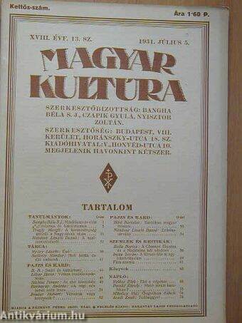 Magyar Kultúra 1931. július 5.