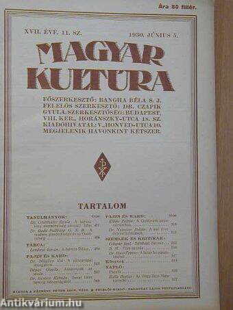 Magyar Kultúra 1930. június 5.