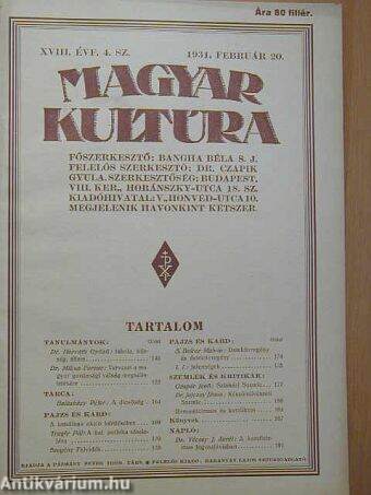 Magyar Kultúra 1931. február 20.