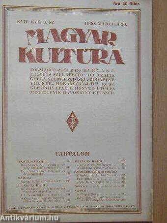 Magyar Kultúra 1930. március 20.