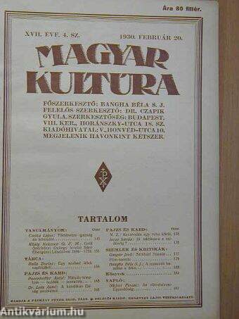 Magyar Kultúra 1930. február 20.