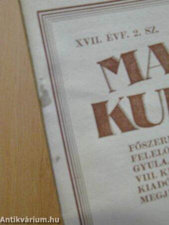 Magyar Kultúra 1930. január 20.