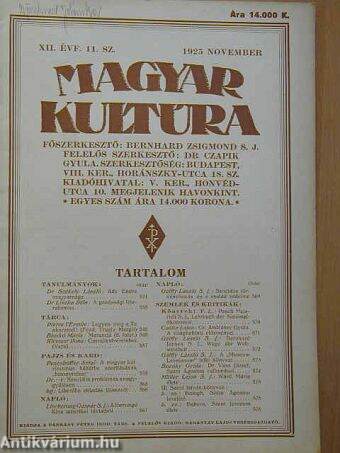 Magyar Kultúra 1925. november
