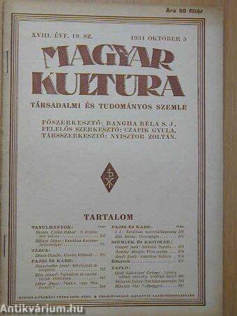 Magyar Kultúra 1931. október 5.