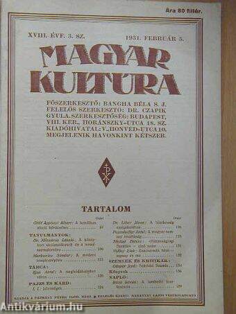 Magyar Kultúra 1931. február 5.