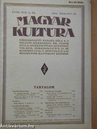 Magyar Kultúra 1931. március 20.